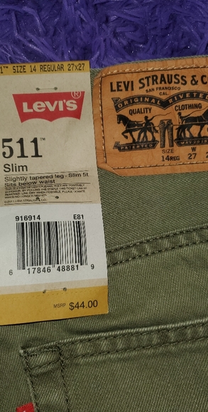Green Levi Jean's Boys - Picture 1 of 3